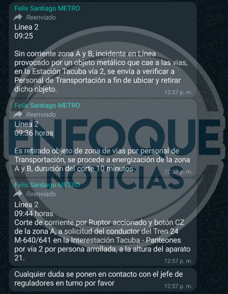 Metro Da Aviso A Ministerio P Blico Para Investigar Muerte De