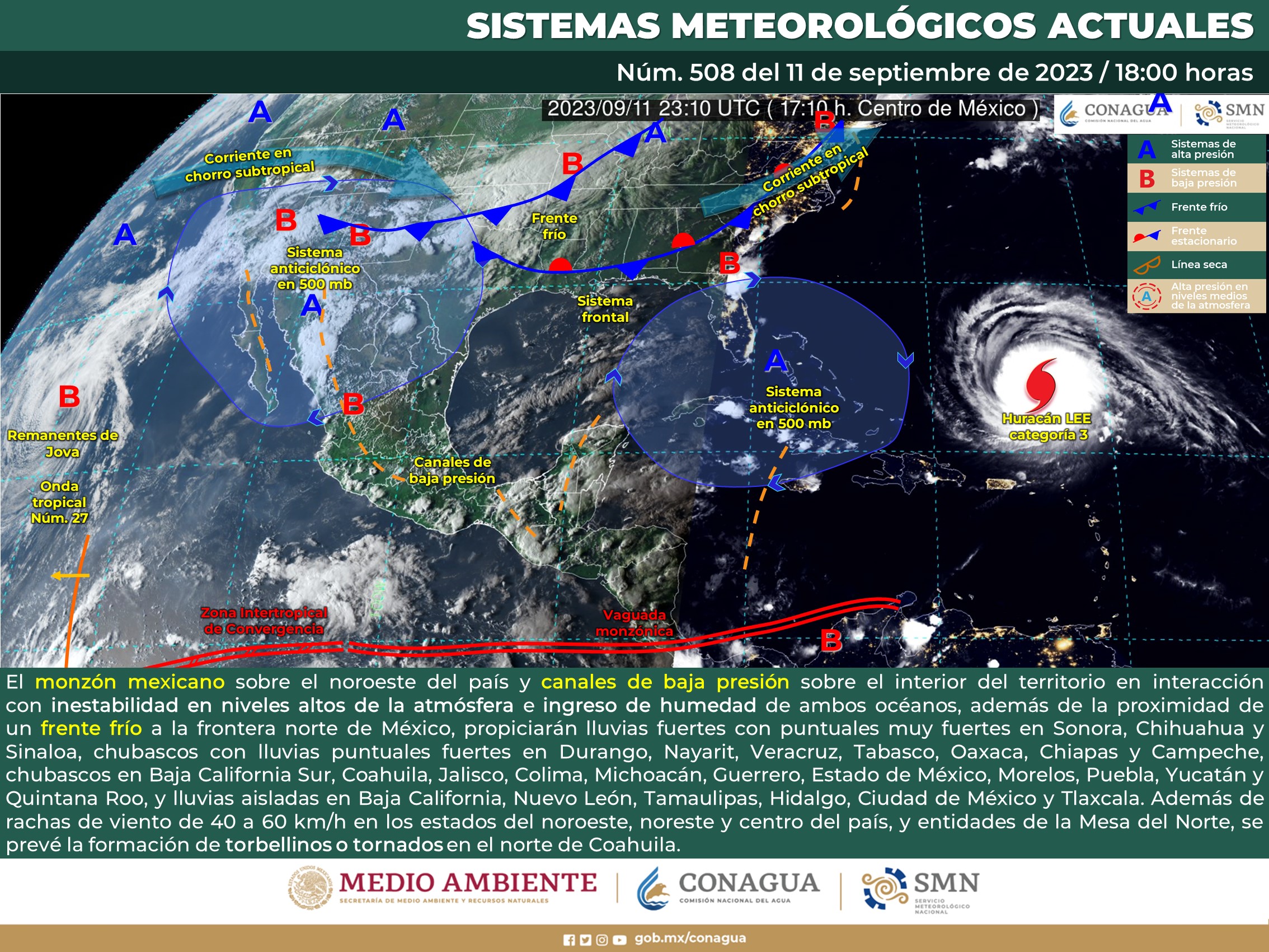 El sistema frontal 2 generará lluvias muy fuertes Enfoque Noticias