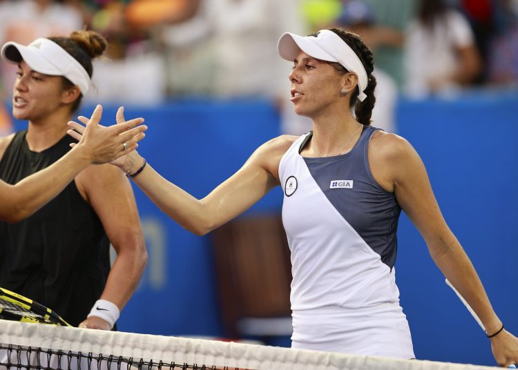 during the Tennis match, corresponding to the Womens Doubles Final of the Mexican Tennis Open Telcel WTA, at Grand Stand Caliente, on February 29, 2020.

<br><br>

durante el partido de Tenis, correspondiente a la Gran Final Dobles Femenil del Abierto Mexicano de Tenis Telcel WTA, en Grand Stand Caliente, el 29 de Febrero de 2020.