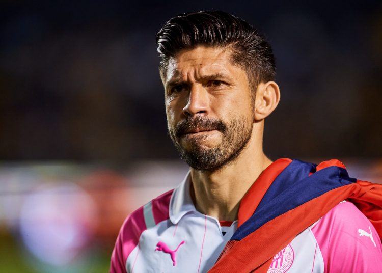 Oribe Peralta of Guadalajara during the game Tigres UANL vs Guadalajara, corresponding to 16th round of the Torneo Apertura Grita Mexico A21 of the Liga BBVA MX, at Universitario Stadium, on October 30, 2021.

Oribe Peralta de Guadalajara durante el partido Tigres UANL vs Guadalajara, Correspondiente a la Jornada 16 del Torneo Apertura Grita Mexico A21 de la Liga BBVA MX, en el Estadio Universitario, el 30 de Octubre de 2021.