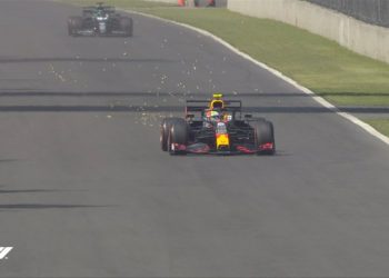 Checo Pérez hace el mejor tiempo en la tercera práctica del GP de la Ciudad de México de F1. Max Verstappen fue segundo.