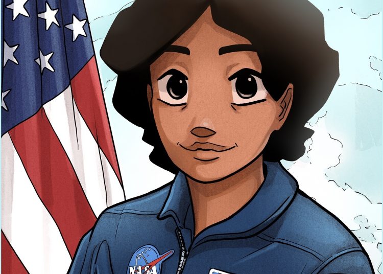USA3592. MIAMI (FL, EEUU), 19/11/2021.- Imagen cedida por la NASA donde aparece el personaje de la hispana Callie Rodríguez, protagonista de su historieta digital e interactiva "La primera mujer" y que es la primera mujer en pisar la Luna, según la historia ficticia creada por la agencia espacial estadounidense. "Primera mujer: la promesa de la NASA para la humanidad", su título en español, imagina la historia de Rodríguez, "una afrolatina motivada que supera múltiples desafíos en su vida para convertirse en la primera mujer en explorar la Luna", indicó la agencia espacial en un comunicado. EFE/NASA /SOLO USO EDITORIAL/NO VENTAS/SOLO DISPONIBLE PARA ILUSTRAR LA NOTICIA QUE ACOMPAÑA/CRÉDITO OBLIGATORIO