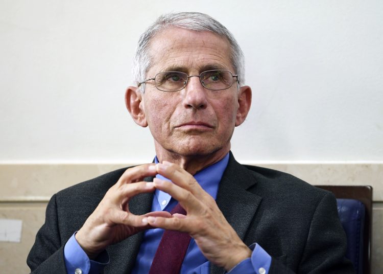 Anthony Fauci, director of the National Institute of Allergy and Infectious Diseases, attends a Coronavirus Task Force news conference at the White House in Washington, D.C., U.S., on Friday, April 10, 2020. President Donald Trump said hell introduce on Tuesday a council of doctors and business people who will advise his government on how to reopen the economy following the coronavirus outbreak. Photographer: Kevin Dietsch/UPI/Bloomberg via Getty Images