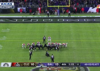 Cuervos de Baltimore vencen 16-10 a los Cafés de Cleveland en la semana 12 de la NFL