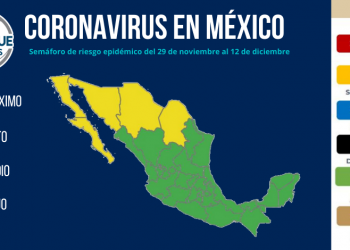 En las ultimas 24 horas, México registró 48 nuevas defunciones por COVID 19 y 970 casos