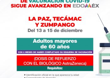 Mayores de 60 recibirán dosis de refuerzo en 106 municipios