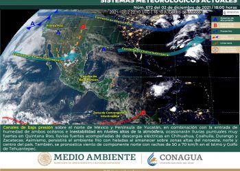 Prevén lluvias en Veracruz, Oaxaca, Chiapas y Tabasco