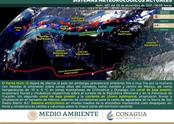 Se prevén lluvias en el sur del país