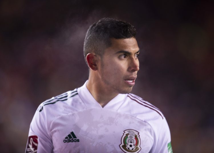 Orbelin Pineda of Mexico during the game Canada vs Mexico, corresponding to CONCACAF World Cup Qualifiers road to the FIFA World Cup Qatar 2022, at Commonwealth Stadium, on November 16, 2021.



Orbelin Pineda de Mexico durante el partido Canada vs Mexico, correspondiente a la Clasificacion de la CONCACAF camino a la Copa Mundial de la FIFA Qatar 2022, en el Estadio  de la Mancomunidad, el 16 de Noviembre de 2021.