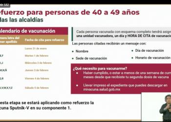 Aplicarán Sputnik-V como refuerzo a adultos de 40 a 49