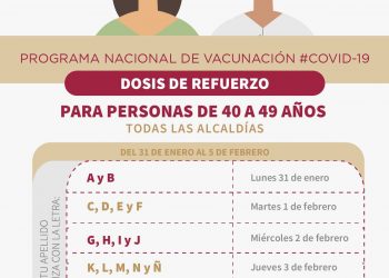 ¡Es hoy! Inicia aplicación de refuerzo para cuarentones, aquí los detalles