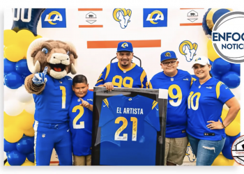 Carnitas El artista, certificados por los Rams de Los Ángeles, que este domingo disputan el Super Bowl