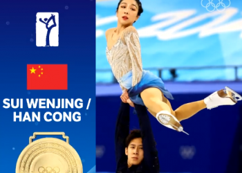 Sublimes Sui y Han, oro en parejas de patinaje artístico por delante de Rusia