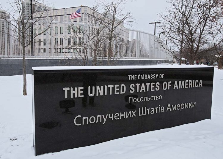 Embajada de Estados Unidos en Kiev (Ucrania).
STRINGER / SPUTNIK / CONTACTOPHOTO
25/1/2022