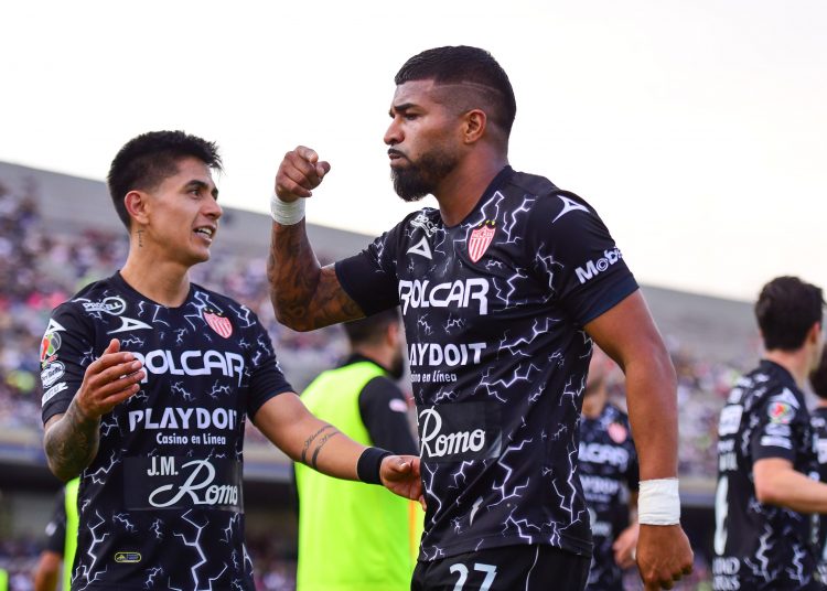Rodrigo Aguirre celebrates his goal 0-3 of Necaxa during the game Pumas UNAM vs Necaxa, corresponding to day 11 of the Torneo Clausura Grita Mexico C22 of Liga BBVA MX, at Olimpico Universitario Stadium, on March 19, 2022.



Rodrigo Aguirre celebra su gol 0-3 de Necaxa durante el partido Pumas UNAM vs Necaxa, correspondiente a la jornada 11 del Torneo Clausura Grita Mexico C22 de la Liga BBVA MX, en el Estadio Olimpico Universitario, el 19 de Marzo de 2022.