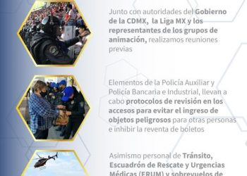 SSC CDMX implementará operativo de seguridad en el Estadio Azteca ante encuentro de fútbol