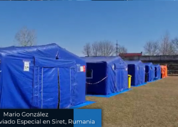 VIDEO: En Siret, Rumania organizan campamentos para atender a los refugiados de Ucrania