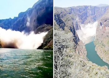 Se produce derrumbe en el Cañón del Sumidero, cierran la navegación
