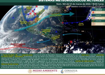 El frente frío 38 provocará vientos fuertes en el noreste y norte del país