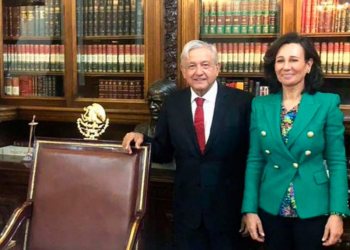 Presidenta de Banco Santander reitera a López Obrador compromiso con México