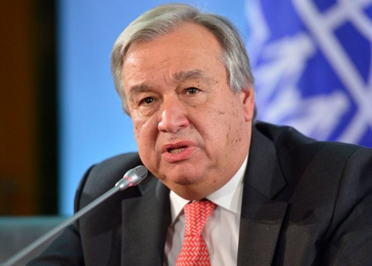 Berlin, Germany - November 04: Antonio Guterres, High Commissioner for Refugees of UNHCR, attends a press conference in german foreign office  on November 04, 2015 in Berlin, Germany. (Photo by Michael Gottschalk/Photothek via Getty Images)