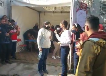 Claudia Sheinbaum acude a emitir su voto en Tlalpan