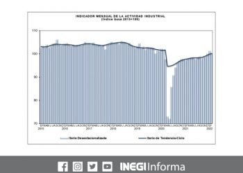 El Indicador Mensual de la Actividad Industrial disminuyó 1% en febrero de 2022
