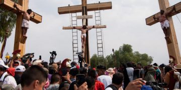 Todo listo para la Representación de la Pasión de Cristo en Iztapalapa