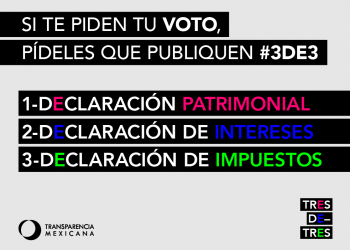 A la mitad del camino, el 41% de candidatas y candidatos ya presentó y publicó su #3de3: Bohórquez