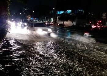 64 encharcamientos en la CDMX por las lluvias y granizo de la tarde-noche de ayer viernes