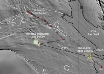 Descubren un gigantesco sistema de aguas subterráneas bajo el hielo antártico