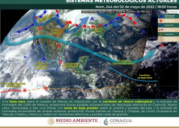 Frente frío incrementará la probabilidad de chubascos y granizadas en el norte del país