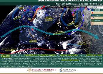 Un canal de baja presión ocasionará lluvias fuertes en el sureste, occidente y centro del país