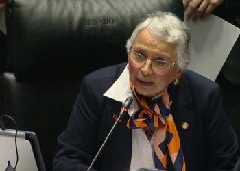 Olga Sánchez Cordero presidenta del senado tuvo que corregir e informó que esta cámara acatara la resolución de la sala regional del TEPJF en el caso de Jaime Bonilla