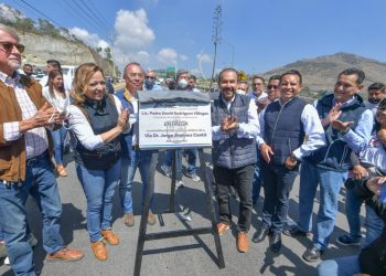 Entrega Pedro Rodríguez la avenida Jiménez Cantú rehabilitada