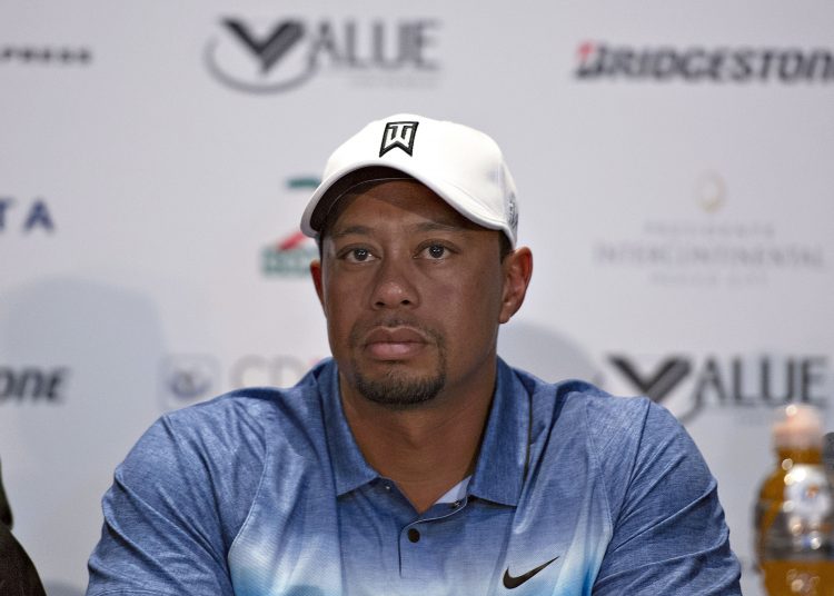 Foto durante la Conferencia de Prensa con otivo del Lanzamiento de la Segunda Edicion de la Bridgestone America's Golf Cup presentado por Value, en el Salon Castillo del Hotel Presidente Intercontinental de Polanco, en la foto: Tiger Woods

20/10/2015/ MEXSPORT/ Javier Ramirez.
