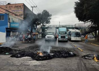 Manifestantes liberan la Vía José López Portillo, en Ecatepec tras 31 horas de bloqueo