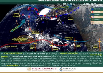 La onda tropical 3 se extenderá frente a las costas de Oaxaca y Chiapas