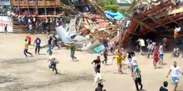 Derrumbe en plaza de toros en Colombia deja al menos cuatro muertos