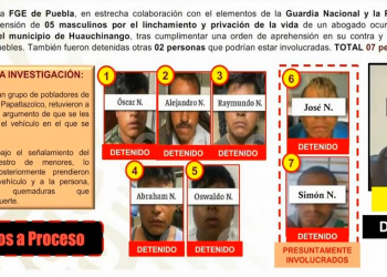 Suman siete detenidos por el linchamiento de Daniel Picazo en Huauchinango, Puebla