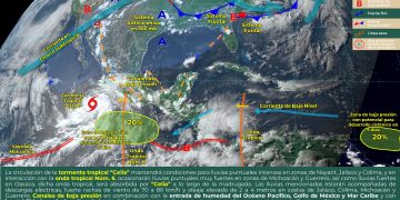 Ciclón tropical Celia continuará ocasionando lluvias fuertes en el occidente del país