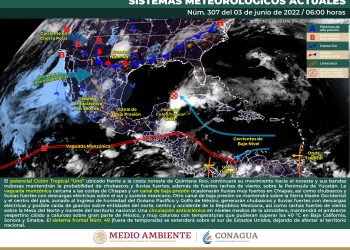 El Ciclón Tropical Uno provocará lluvias fuertes y rachas de viento en la Península de Yucatán