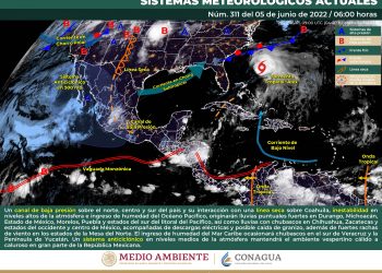 SMN prevé lluvias fuertes en Durango, Michoacán, Edomex, Morelos y Puebla