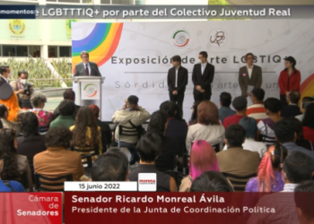 Monta Senado exposición artística de la Comunidad LGBTTTIQ+, Monreal pide abrir puertas a la diversidad