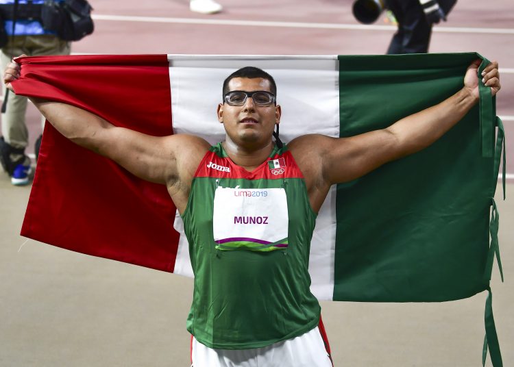 UZIEL MUNOZ of Mexico during the Athletics competition Final Mens Bullet Launch at the XVIII Pan American Games Lima 2019, at the Atlético Stadium, on August 07, 2019.
<br><br>
UZIEL MUNOZ de Mexico durante la competencia de Atletismo Lanzamiento de Bala Masculino Final en los XVIII Juegos Panamericanos Lima 2019, en el Estadio Atlético, el 07 de Agosto de 2019.