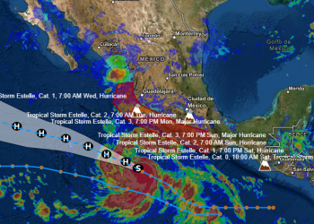 La tormenta tropical Estelle avanza ocasionando fuertes lluvias en México