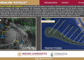 Huracán Estelle se aleja de las costas de México pero dejará lluvias