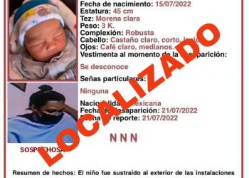 Localizan a bebé que fue robado en el DIF de Nayarit; una mujer está detenida