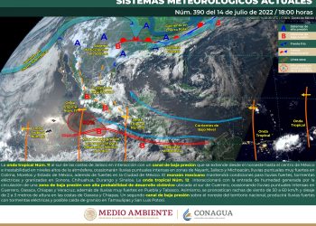 La onda tropical 12 se desplazará sobre Guerrero y Michoacán provocando lluvias fuertes