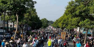 Peregrinos queretanos arriban a la Basílica de Guadalupe